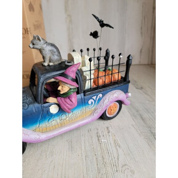 Jim shore‎ NEW 6010674 wicked Wheels witch car RARE Enesco Halloween figure - Picture 3 of 10